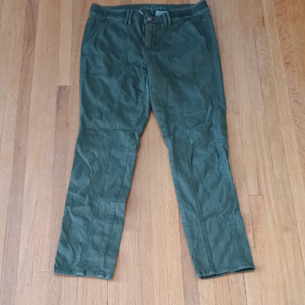 White House Black Market Women's Olive Cargo Style Pants